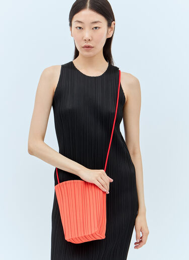 Pleats Please Issey Miyake ブルームプリーツバケットバッグ オレンジ plp0257009