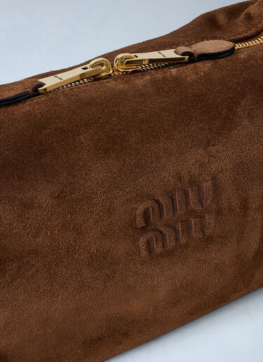 LN-CC® - Miu Miu: Spirit Suede Bag - Brown Miu Miu Spirit Suede Bag Brown miu0366055