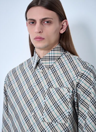 Burberry Check Shirt Brown bur0159009