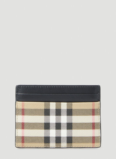 Burberry Sandon Check Cardholder Beige bur0149145