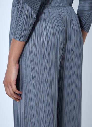 Pleats Please Issey Miyake Pleated Wide-Leg Trousers Grey plp0264002
