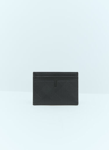 チェックレザーカードホルダー Burberry チェックレザーカードホルダー ブラック bur0155009
