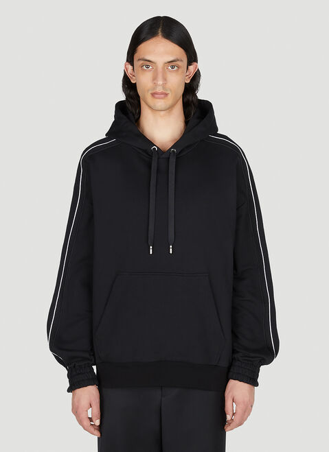 Dolce & Gabbana Logo Trim Hooded Sweatshirt Black dol0153003