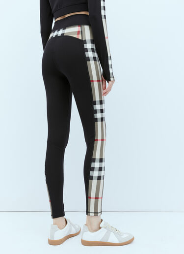 Burberry Check Panel Leggings Black bur0253028