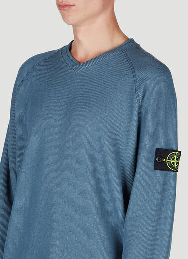 Stone Island Compass Patch Sweater Blue sto0152060