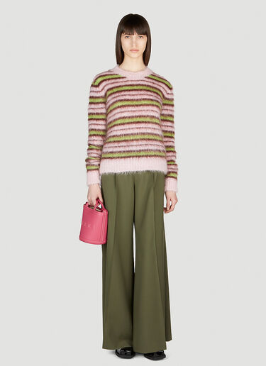 Marni Fuzzy Stripe Sweater Pink mni0253027