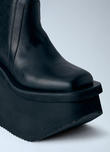 Rick Owens Factory Leather Boots Black ric0165009