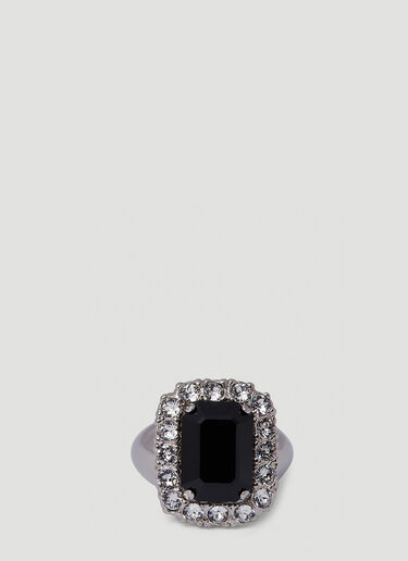 Saint Laurent Emerald Cut Princess Ring Silver sla0250092