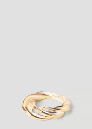 Bottega Veneta Pillar Twisted Ring Gold bov0252079