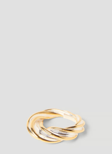 Bottega Veneta Pillar Twisted Ring Gold bov0252079