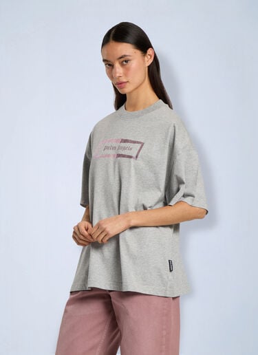 Palm Angels Stud Box Logo Loose Tee Grey pma0266218