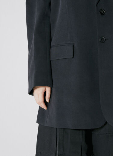 VETEMENTS Washed Jersey Tailored Blazer Black vet0254016