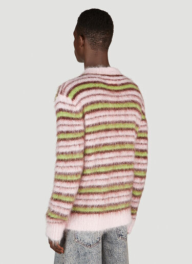 Marni Fuzzy Stripe Sweater Pink mni0153005