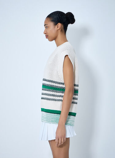 Runway Knit Vest Lacoste Runway Knit Vest White lac0364001