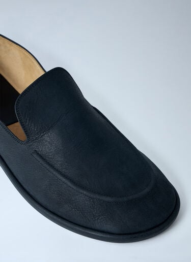 The Row Leather Slip-On Loafers Black row0263019