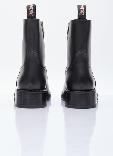 Acne Studios Glossed Low Leather Boots Black acn0154028