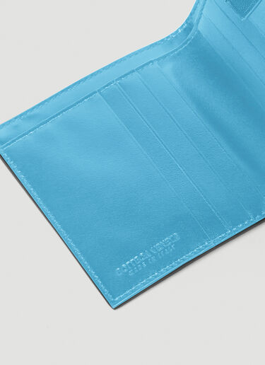 Bottega Veneta Intrecciato Woven Bi-Fold Wallet Blue bov0241059