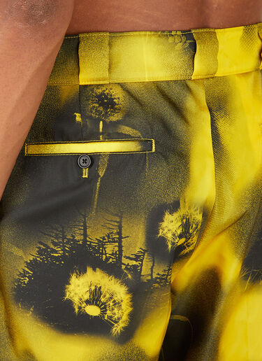 Prada Re-Nylon Graphic Print Shorts Yellow pra0150005