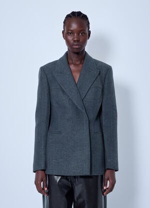 RÓHE Cup Detailed Blazer Grey roe0266001