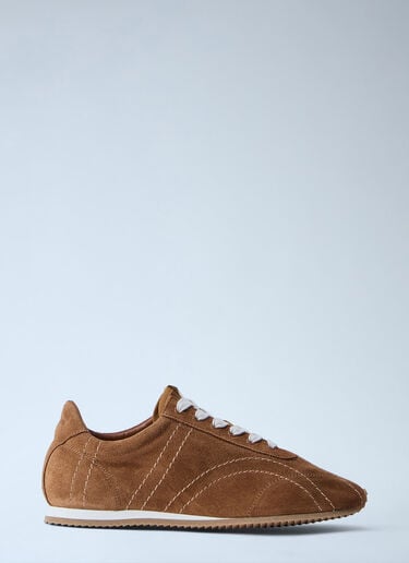 TOTEME Suede Low-Top Trainers Brown tot0264045
