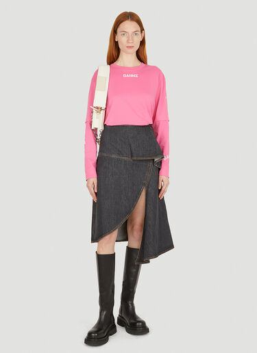 Layered Long Sleeve T-Shirt GANNI Layered Long Sleeve T-Shirt Pink gan0251019