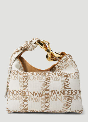 Gucci Small Chain Logo Canvas Shoulder Bag Brown guc0231003