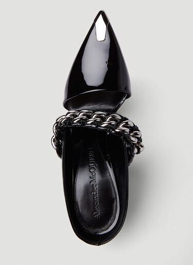 펑크 체인 하이힐 뮬 Alexander McQueen 펑크 체인 하이힐 뮬 블랙 amq0250055