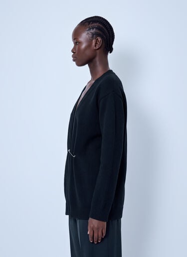 RÓHE Off-Shoulder Wrap Cardigan Black roe0266005
