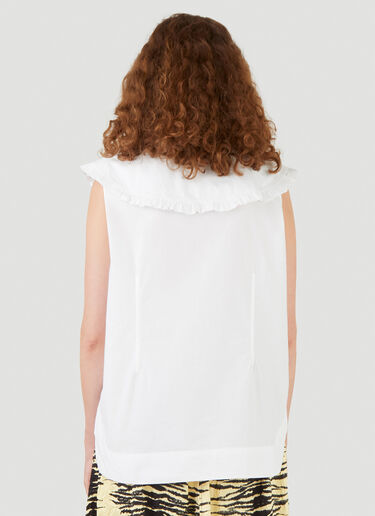 Poplin Button-Up Top GANNI Poplin Button-Up Top White gan0246010