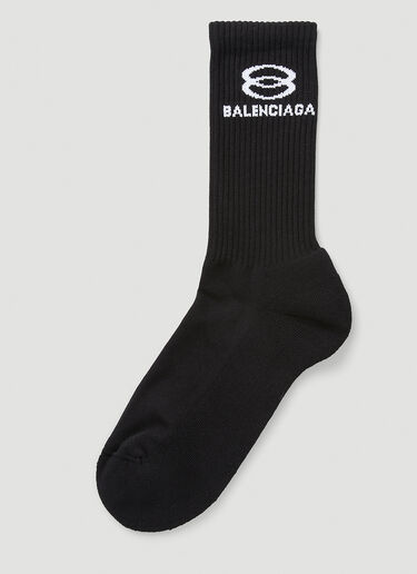Balenciaga Unity Tennis Socks Black bal0147099