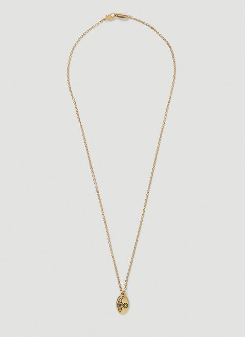 Vivienne Westwood タグ刻印ペンダントネックレス ホワイト vvw0254059