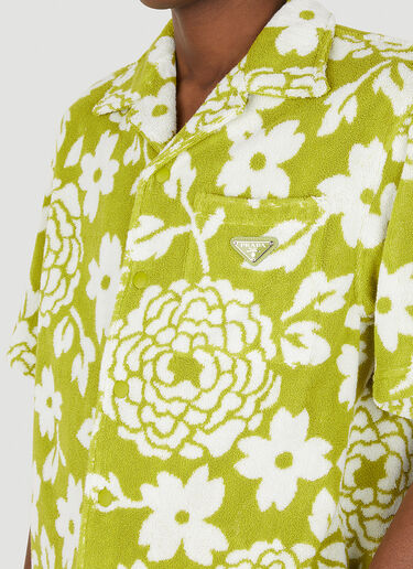 Prada Floral Terry Shirt Green pra0148030