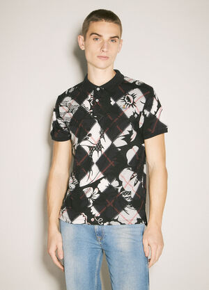Vivienne Westwood Classic Polo Jacquard Shirt Black vvw0158006