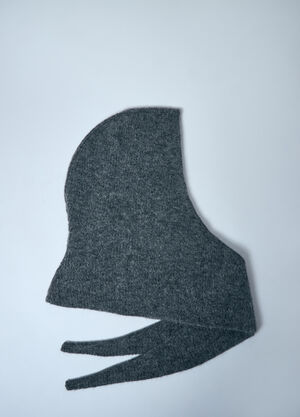 GANNI 柔软羊毛混纺巴拉克拉法帽 灰色 gan0259063