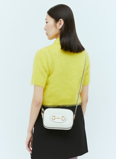 Gucci Horsebit 1955 Small Shoulder Bag White guc0254050