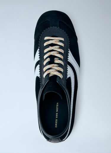 Dries Van Noten Suede Panel Trainers Black dvn0263034