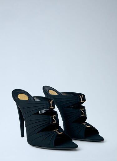 Saint Laurent Emilie Mules Sandals Black sla0263041