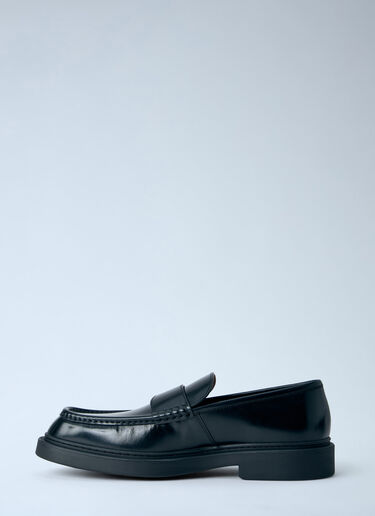 Jil Sander Brushed Leather Loafers Black jil0165010