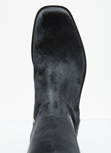 Dries Van Noten Ponyhair Boots Black dvn0154028