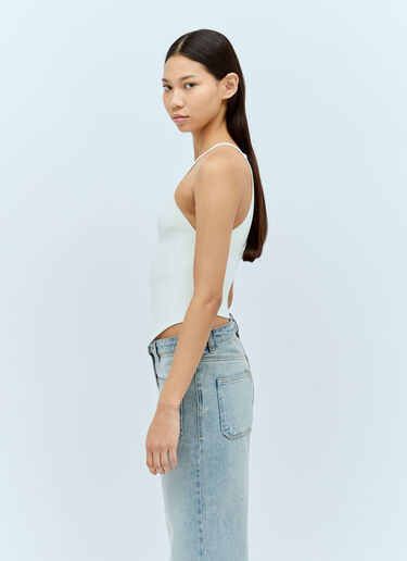 Courrèges 홀리스틱 골지 탱크탑 화이트 cou0255019