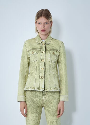 Foil Denim Jacket GANNI Foil Denim Jacket Green gan0260011