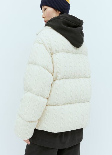 Moncler x Palm Angels Dendrite Wool Down Jacket White mpa0255003