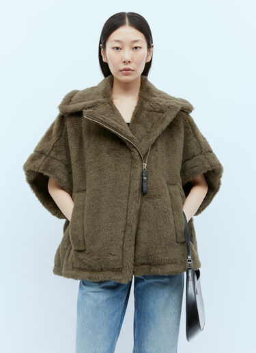 Max Mara Teddy Biker Cape Khaki max0254079