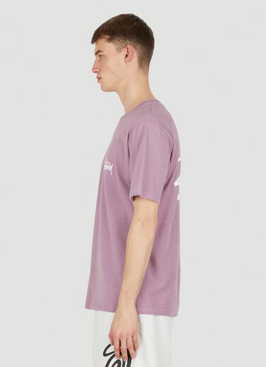 Stüssy 베이직 로고 프린트 T-셔츠 퍼플 sts0350025