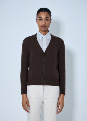 The Row Ovidia Cardigan Brown row0265004