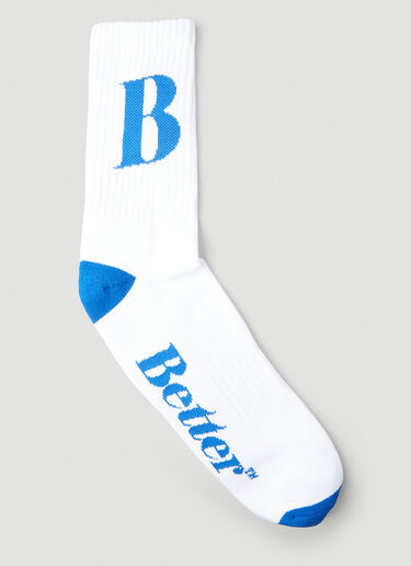 Better Gift Shop Athletic B Socks White bfs0346011