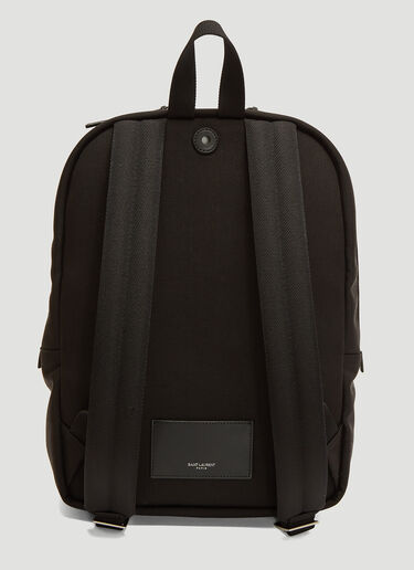 Saint Laurent Canvas Laptop Backpack Black sla0136044