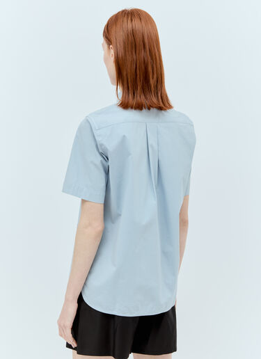 Max Mara Cotton Canvas Shirt Blue max0256068