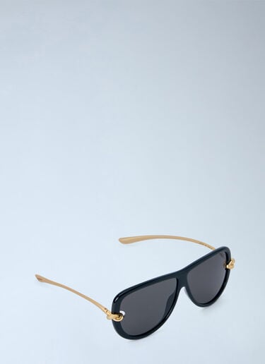 LN-CC® - Bottega Veneta: Aviator Knot Sunglasses - Black Bottega Veneta Aviator Knot Sunglasses Black bov0265010