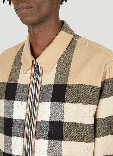 Burberry Hague Zip Front Overshirt Beige bur0147028